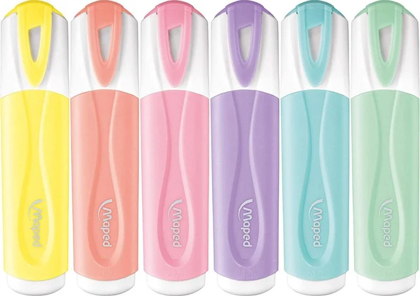 Maped Fosforlu Kalem Pastel 6 Renk - Resim 2