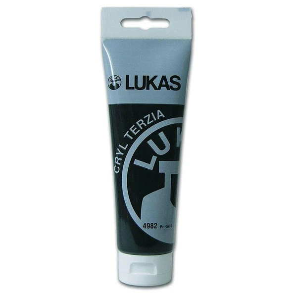 Lukas Terzia Akrilik Boya 125ml No:4982 Ivory Black ürün görseli