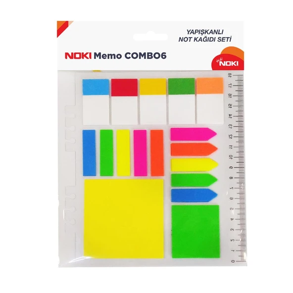 Noki Memo Combo 6 Yapışkanlı Not Kağıdı Seti ürün görseli