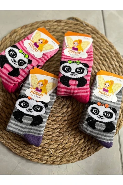 HÜR&AY 3 ÇİFT HAVLU ŞARDONLU SOKET ÇORAP TERMAL ÇORAP KIZ ÇOCUK - Resim 4