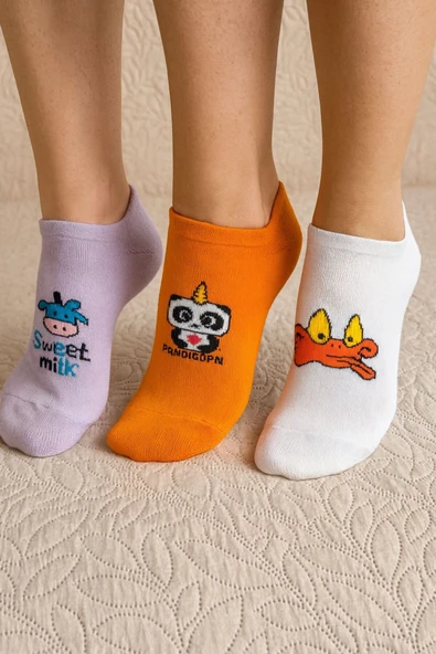 Kadın 6'lı spor çorap seti- - 3