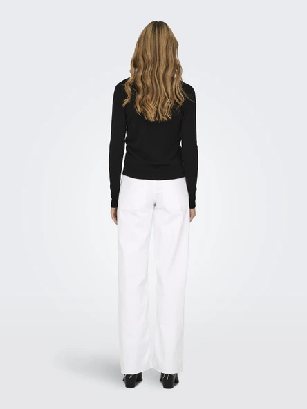 ONLY Bayan V Yaka Örme İnce Kazak 15333990 - Resim 4