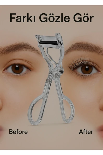 Love Fuchsia Underwear Paslanmaz Kirpik Kıvırma Aleti / Kirpik Kıvırıcı 1 Adet Yedek Lastik hediyeli - Resim 2