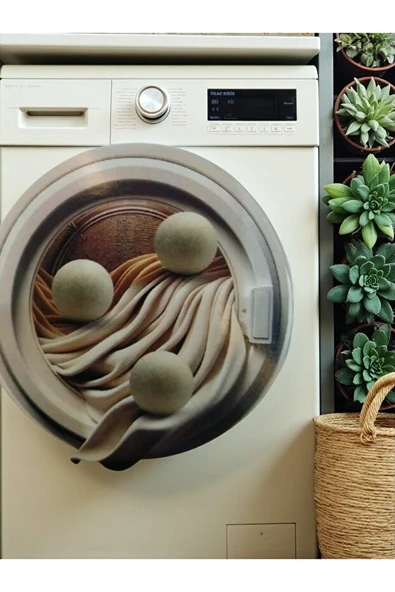 Mucit Home 3 Adet Yün Kurutma Topu Kurutma Makinesi Için Doğal Yumuşatıcı Çamaşır Kurutma Topları ürün görseli