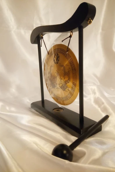 Feng Shui Metal Gong Pirinç Yin Yang Yin Yang Çift Ejderha Masa Üstü ürün görseli