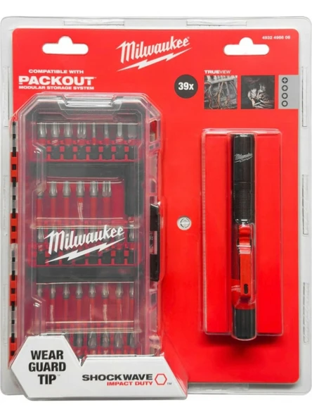 Milwaukee Bits Uç Set 39 Parça + LED Fener- 4932498608 ürün görseli