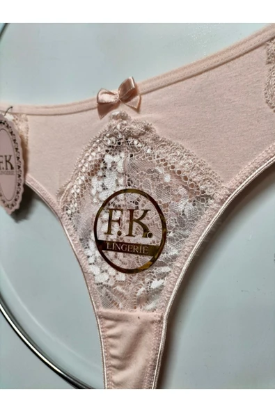 F.K Dantel Detaylı Pamuklu Brezilya İthal Külot ürün görseli 1