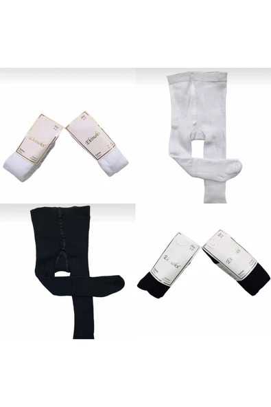 Ekinoks Çocuk Havlu Kilotlu Çorap 6 Adet 3 Adet Siyah 3 Adet Beyaz ürün görseli 1