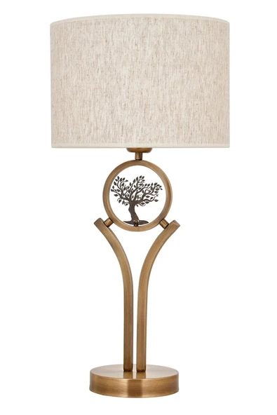 AVONNI  Eskitme Kaplama Masa Lambası E27 Metal Kumaş 33cm ürün görseli 1