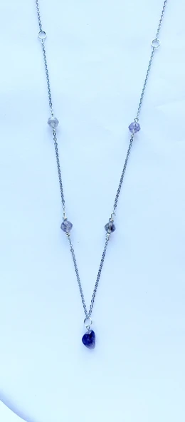 Çelik Ametist Kolye - Resim 3