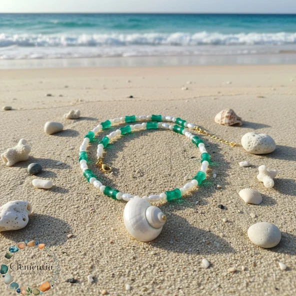 Aventurin Aytaşı Doğaltaş Kolye