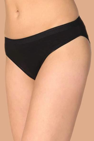 Tutku Kadın Siyah 6'Lı Paket Pamuklu Su Yolu Bikini Külot ürün görseli 1