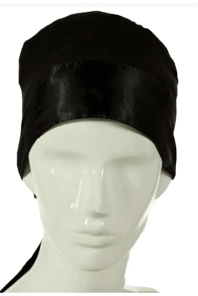 çamaşırsepeti Önü Saten Arkası Pamuklu Bone Tesettür Bone Saten Bone - Resim 2