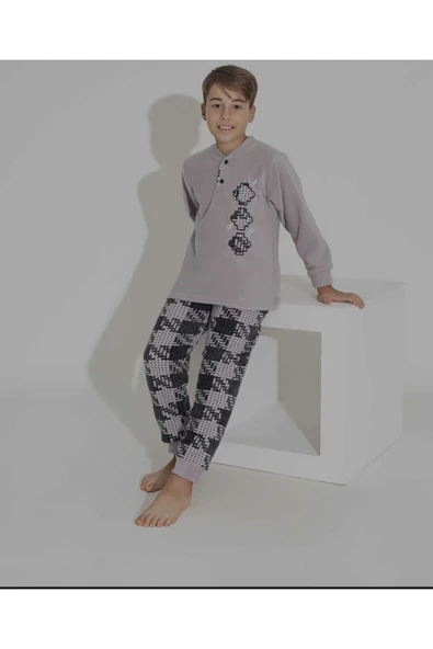 Tarık Uzun Kollu BABA-OĞUL Polar Kumaş Kışlık Sıcak Tutan Pijama Takımı-(AYRI AYRI SATILMAKTADIR) - Resim 2