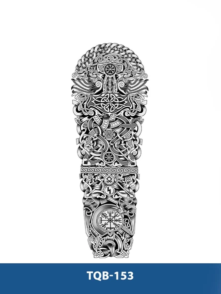 TQB-153 ETNİK ŞEMATİK DESEN GEÇİCİ KOL DÖVMESİ-TATTO