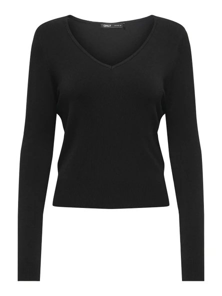 ONLY Bayan V Yaka Örme İnce Kazak 15333990 - Resim 6