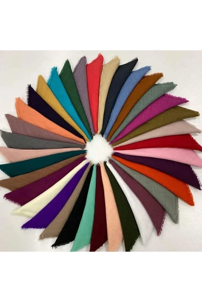 Bursa Yemenisi 10 ADET FLAMLI PAMUKLU HEDİYELİK EŞARP KARIŞIK RENK ürün görseli