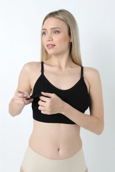 Form Angel siyah renk  Emzirme Sütyeni (Dikişsiz) ürün görseli 1