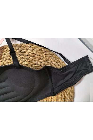 Love Fuchsia Underwear Extra Dolgulu El Destekli Göğüs Dekoltesi İpli Ayarlanabilen Double Push Up Sütyen - Resim 3