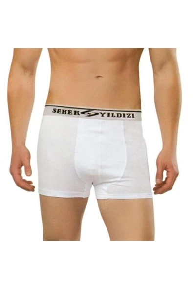 Seher Yıldız 3 ' Lü 3 Renkli 3 Adet Likralı Erkek Boxer - Resim 4