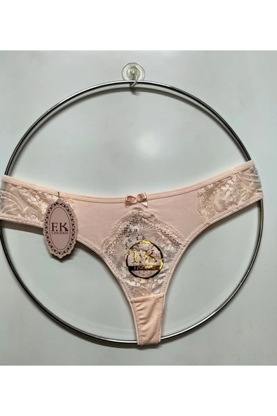 F.K Dantel Detaylı Pamuklu Brezilya İthal Külot - Resim 2