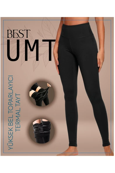 BEST UMT YÜKSEK BEL TOPARLAYICI PELUŞ TERMAL TAYT - Resim 2