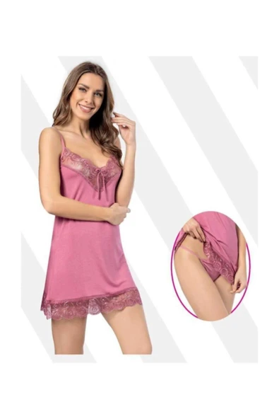 KOTA Ulus Kadın Gecelik Takım Dantelli Yeni Sezon 6204 ürün görseli 1