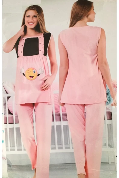 POLKAN Emoji desenli penye hamile / lohusa takım ürün görseli 1