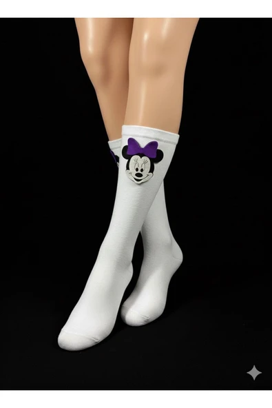 Kadın ve Çocuk 6'lı mickey mause soket çorap-