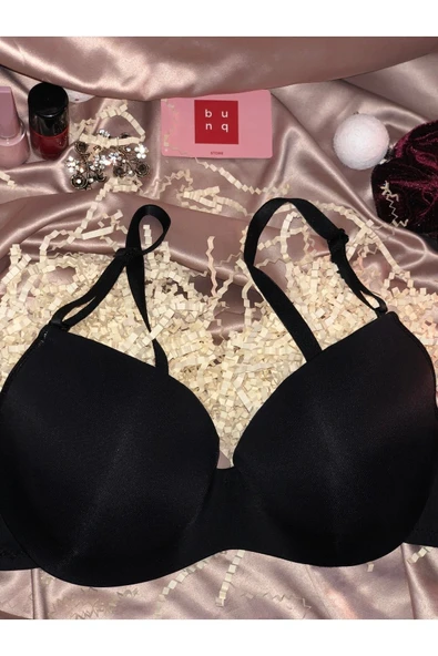 UMT Underwear Lazer Kesim Siyah Hayalet Sütyen ürün görseli 1