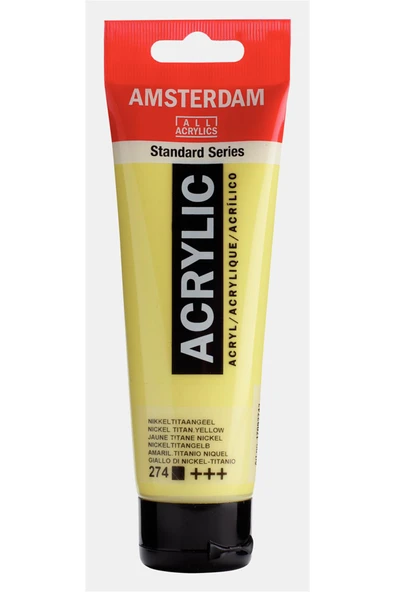 Amsterdam Akrilik Boya 120ml 274 Nickel Titanium Yellow ürün görseli