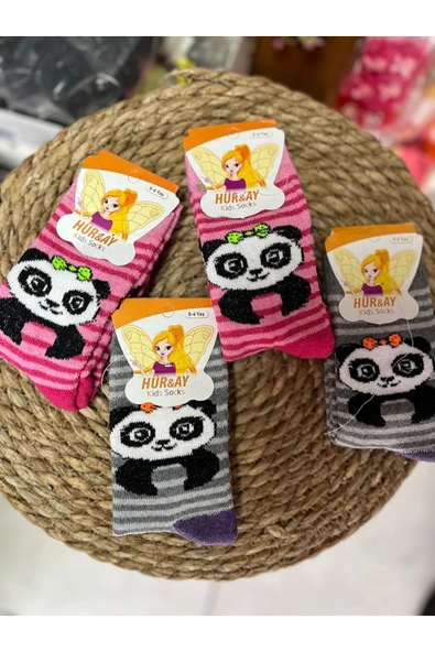 HÜR&AY 3 ÇİFT HAVLU ŞARDONLU SOKET ÇORAP TERMAL ÇORAP KIZ ÇOCUK - Resim 2