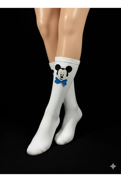 Kadın ve Çocuk 6'lı mickey mause soket çorap- - 2