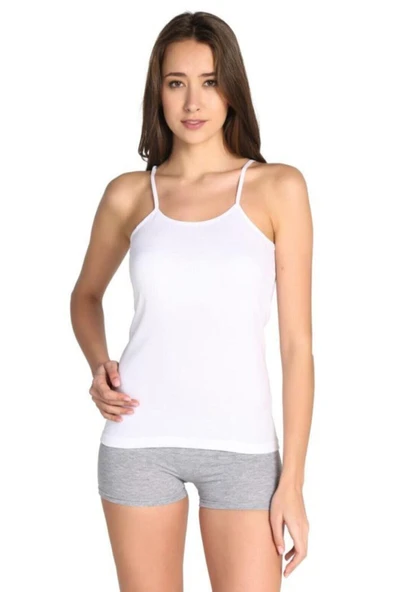 Tutku Kadın Beyaz Ip Askılı Atlet Elf568t0135ccm ürün görseli 1