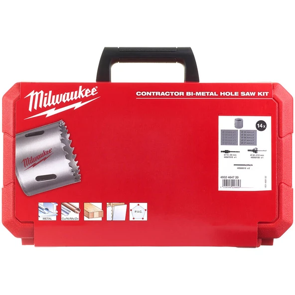 Milwaukee 14 Parça Contractor Bi-Metal Panç Seti - 4932464720 - Resim 3