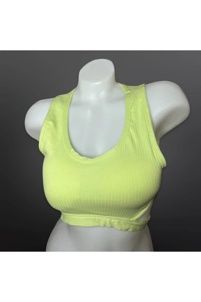 Koza İğne Çıkmalı Pamuk Bel Detaylı Crop - Resim 6