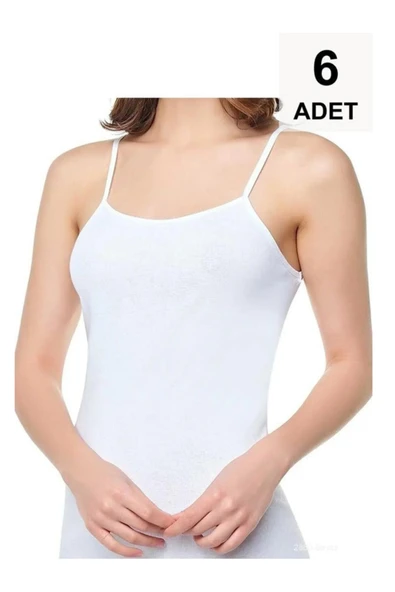 Turkoiz İp Askılı Atlet 6 lı