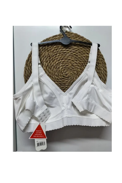 F.K Toparlayıcı Altı Geniş Lastikli Balensiz C Cup Sütyen - 7045 - Beyaz - Resim 2