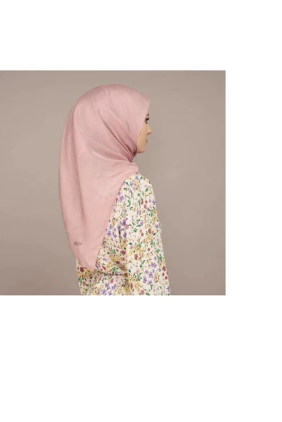 Sinem Tek Renk Kenarı Dikişli İndia Tülbent - Resim 3