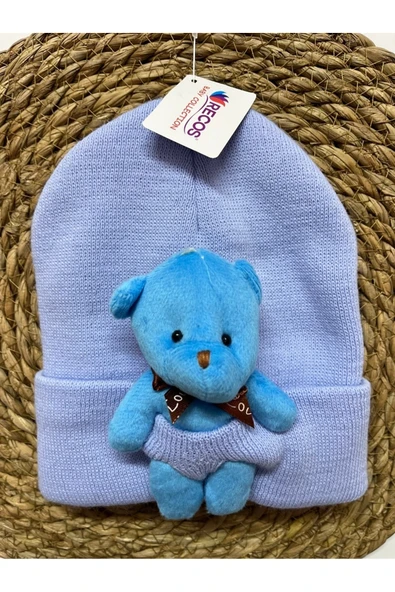 DESİGNER Ayıcıklı Bere(ayıcık Figürlü Bere)kışlık Renkli Bere ürün görseli 1