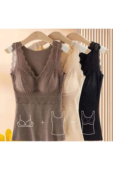 UMT Underwear Dikişsiz Nefes Alan Yumuşak Kışlık Doku Lazer Body Ve Sütyen Bir Arada Içlik 1 Beden Büyük Alınız - Resim 3