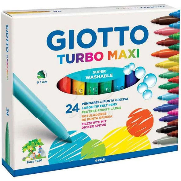 Giotto Turbo Maxi Jumbo Keçeli Kalem 24lü 455000 ürün görseli