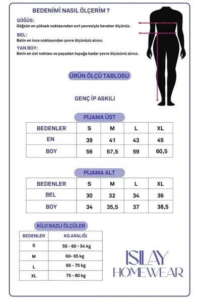 IŞILAY HOMEWEAR PEMBE EKOSE DESEN DANTEL DEKORLU PEGASUS İP ASKILI PİJAMA TAKIMI - Resim 5