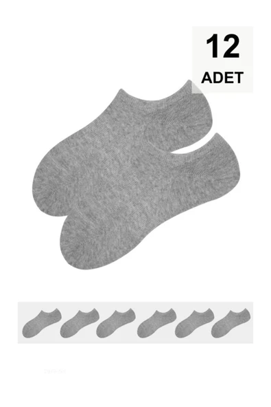 12 Adet Kadın Sneakers Çorap - Karışık Renk