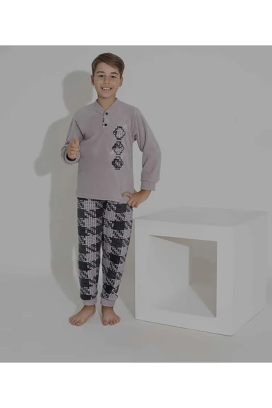 Tarık Uzun Kollu BABA-OĞUL Polar Kumaş Kışlık Sıcak Tutan Pijama Takımı-(AYRI AYRI SATILMAKTADIR) ürün görseli 1