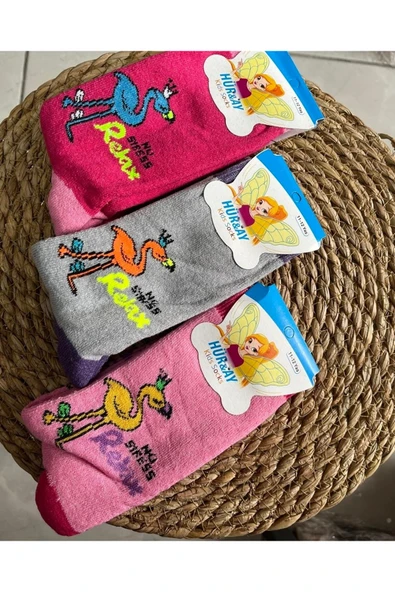 HÜR&AY 3 ÇİFT HAVLU ŞARDONLU SOKET ÇORAP TERMAL ÇORAP KIZ ÇOCUK ürün görseli 1