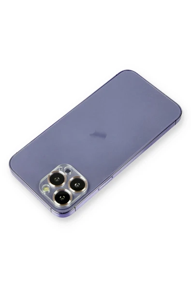 Litae Trend BFS  iPhone 12 Pro Max Metal Kamera Lens Koruma Cam - Gold ürün görseli 1