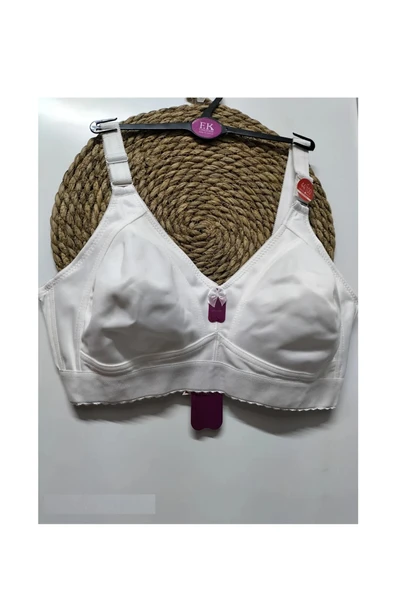 F.K Toparlayıcı Altı Geniş Lastikli Balensiz C Cup Sütyen - 7045 - Beyaz ürün görseli 1
