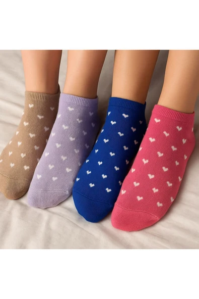 Kalpli Desenli 6'lı Kadın Soket Çorabı