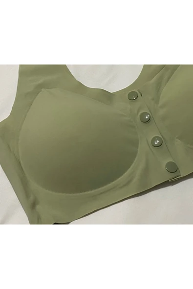 R.Y LINGERI Dikişsiz Balensiz önden açılabilir düğmeli hayalet sütyen (emzirme sütyeni) - Resim 4